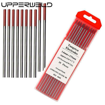 10-Pack 2% Thoriated Red WT20 3/32&quot; TIG Laswolframelektroden Lengte 150mm