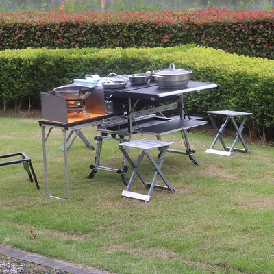 Buitenkampering Keuken Opvouwbare Aluminium Tafel voor RVing BBQ Party Picnics Heavy-Duty