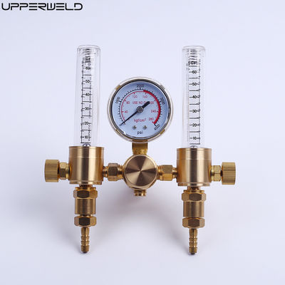 Op maat gemaakte OBM-ondersteuning Dual Stage Argon CO2 Flowmeter Gasdrukregelaar voor Tig Mig Lasser