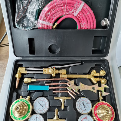 Gas lassen en snijden fakkel kit zuurstof acetyleen brazing set met draagtas ideaal