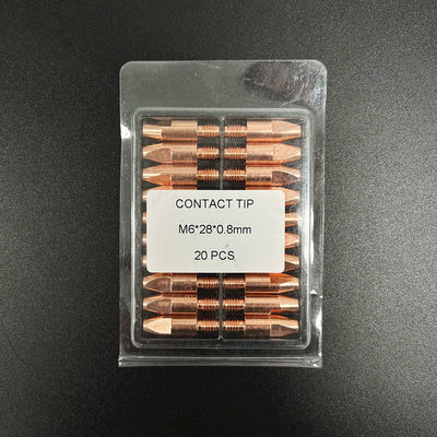 Professionele M6 28 0,8MM Messing Contactpunt voor Mig Las Torch in de Lasindustrie