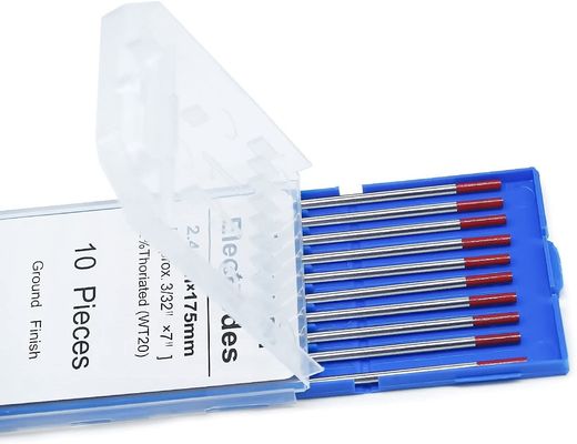 Maak gebruik van uw TIG-lassenpotentieel met WT20 3/32 2,4 mm * 175 mm rode wolfraamelektroden