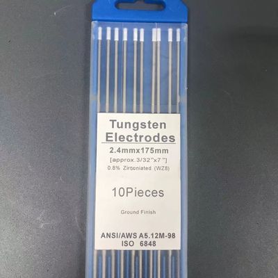 TIG Lasbronnen 2,4 mm*175 mm Witkop Wolfraamelektroden 0,8% Zirkonium