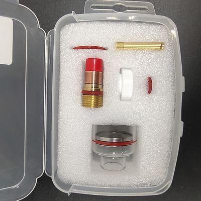 WP-17/18/26 Champagne 3.2mm Tig Nozzle Grote Kit met Adapter voor TIG Laskwarts