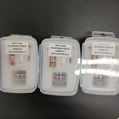 WP-17/18/26 Champagne 3.2mm Tig Nozzle Grote Kit met Adapter voor TIG Laskwarts