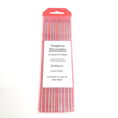 Lasstaven Rode punt 2.4mm*175mm TIG Lastoesluitingen voor lasstroom 40-230A
