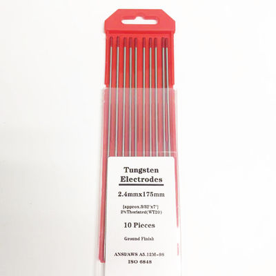 Lasstaven Rode punt 2.4mm*175mm TIG Lastoesluitingen voor lasstroom 40-230A