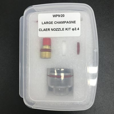 WP-9/20 Grote Champagne Clear Quartz Nozzle Kit voor 2,4 mm Tig Las Accessoires