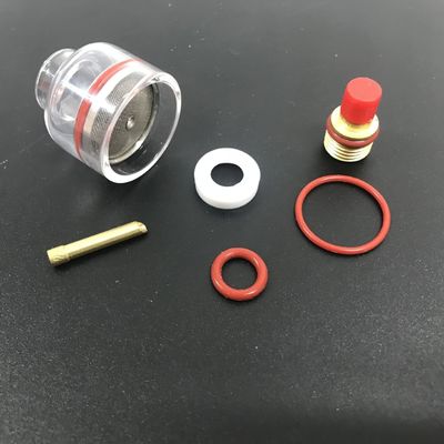 WP9 20 2.4mm TIG Laslampen Stubby Gaslens met glazen spuitstuk ODM Op maat gemaakte hulp