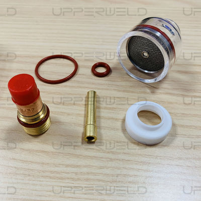 TIG Las Torch Kit Glas Koper Rubber WP9/20 mondstuk Set van 7 voor alle WP-9/20/25 serie