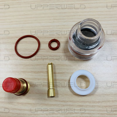 TIG Las Torch Kit Glas Koper Rubber WP9/20 mondstuk Set van 7 voor alle WP-9/20/25 serie