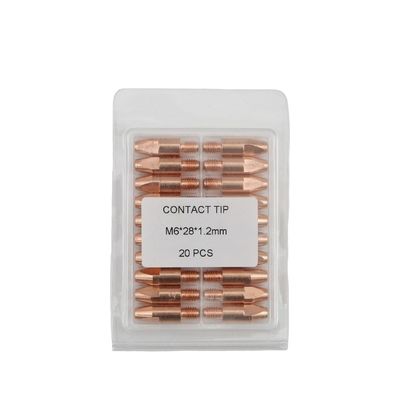 Draaddiameter 0,8-1,2 mm M6*28 mm 1,2 mm Contactpunt voor Mig Las Torch Consumable