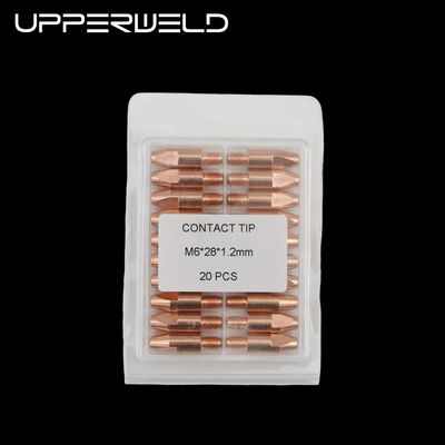 Draaddiameter 0,8-1,2 mm M6*28 mm 1,2 mm Contactpunt voor Mig Las Torch Consumable