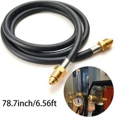 NBR Mig Tig 12' Inerte gas lassen slang 5/8&quot; UNF-18RH Argon CO2 Mix Gas Flow Meter Regulator slang