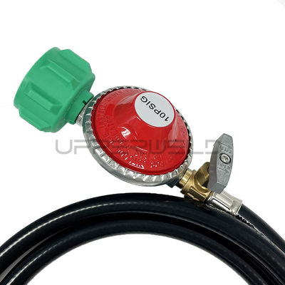 Rubberen laslampen propaan regulator 0-5PSI Verstelbaar met 5FT LPG slang en klep