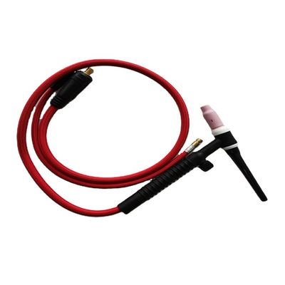 Boven WT-17 10-25EU Gas Argon Tig Torch Luchtgekoeld Laspistool voor het Lassen van Metalen Zwart Rood