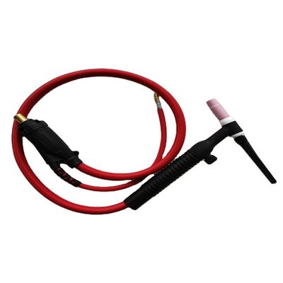 Boven WT-17 10-25EU Gas Argon Tig Torch Luchtgekoeld Laspistool voor het Lassen van Metalen Zwart Rood