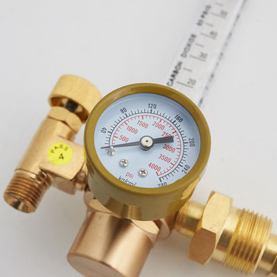 Verstelbare stroommeter CO2 Argon regulator voor 4000 Psi inlaatdruk en 10ft slang