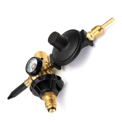 Balloonopblazer Messing Gele Heliumgasregulator met handmatige cilindermeter