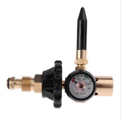 Balloonopblazer Messing Gele Heliumgasregulator met handmatige cilindermeter