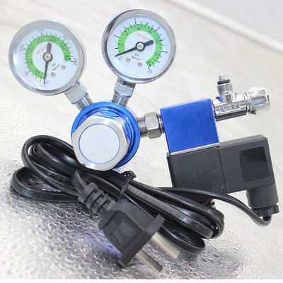 W21.8 G5/8 Draad Aquariums co2 regulator met magnetoventil 3500PSI uitgang Druk
