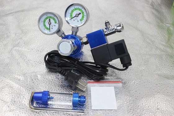 W21.8 G5/8 Draad Aquariums co2 regulator met magnetoventil 3500PSI uitgang Druk
