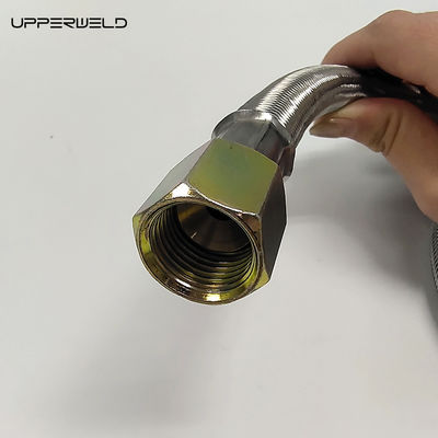 5ft Rood en Zilver Propane Roestvrij staal Geflecht Camper Tank LPG Gas slang met Gauge