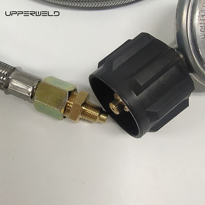 5ft Rood en Zilver Propane Roestvrij staal Geflecht Camper Tank LPG Gas slang met Gauge