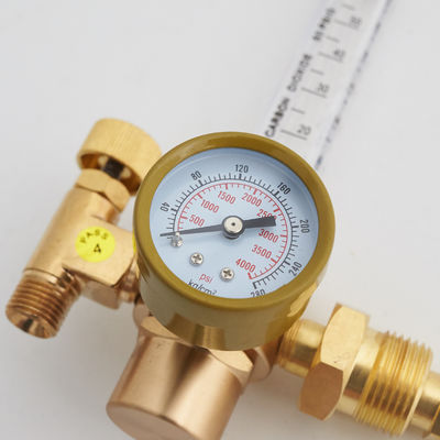 Hoogdrukgasreductie-double-output argonregulatorstroommeter voor CO2-luchtregeling