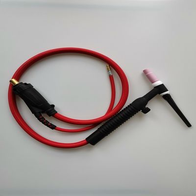 WP-26V-R 35-70 EU Plug TIG Torch kit Luchtgekoelde laspistool met gasklep 200A Zwart Rood