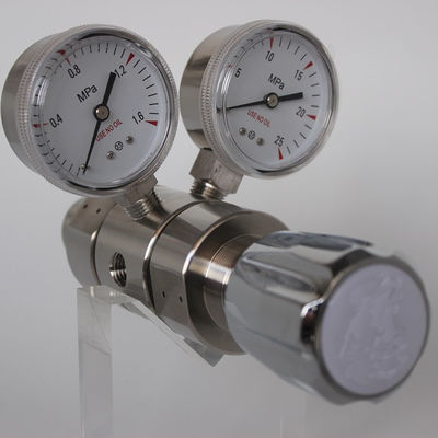 Laboratoriale zuurstofregelaar van roestvrij staal met dubbele fase W21.8 G5/8