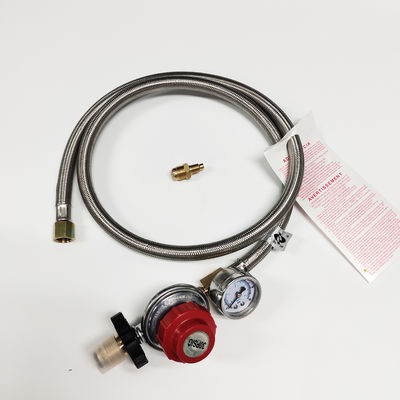 Hoogdruk-LPG-regulator en roestvrijstalen slang voor stoofverbinding 5 FT lengte