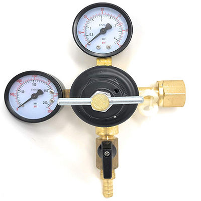 Hoogdruk CGA580 Inlaat- en 1/4' Flare M-uitlaatverbindinggaszuurstofregulator voor NO2