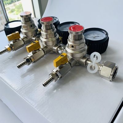 Home Brouwsel Bier Co2 Upper Dual Gauge Regulator met drukverlagend veiligheidsventiel