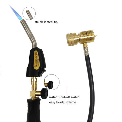 Branding MAPP Torch Propane Turbo Heating Torch voor koeling HVAC Zwarte afwerking