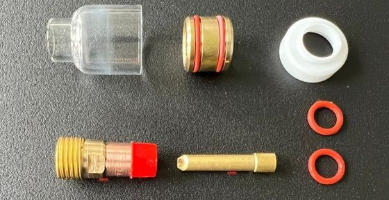 TIG Accessoires Clear Nozzle Kit 53GQ Gaslens Adapter Wedge Collet voor Clear Welding