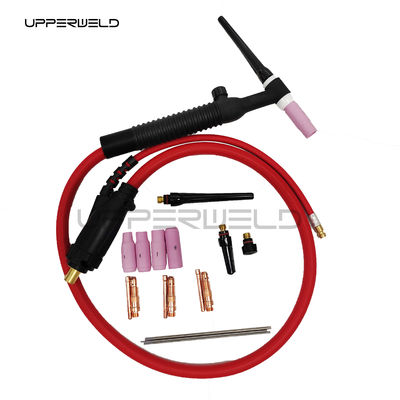 TIG Torch Set Luchtgekoelde Laspistool met 4m Kabel 9mm Gat Diameter Zwart Groen 1.2KG