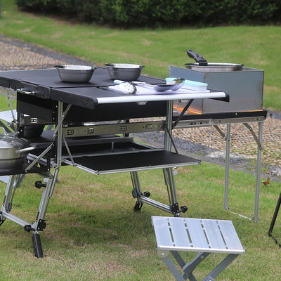 Multifunktioneel aluminium kamptafel voor gemakkelijk koken en barbecue in de buitenlucht