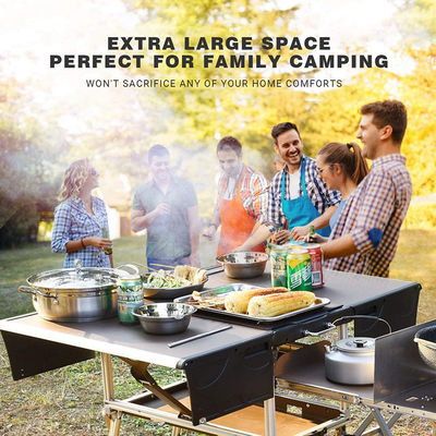 Modern Design Camping Keuken Tafel met opslagkas White Paper Box Package Method