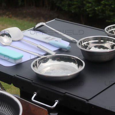 Modern Design Camping Keuken Tafel met opslagkas White Paper Box Package Method