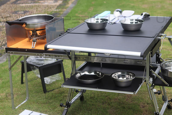 Buitenkampering Keuken Opvouwbare Aluminium Tafel voor RVing BBQ Party Picnics Heavy-Duty