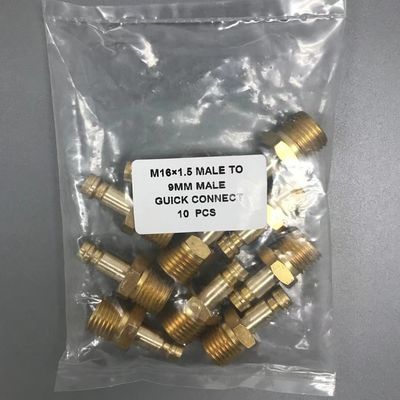 Op maat gemaakte zwarte EU-plug verleng aansluit M16*1.5 Man tot 9mm Man aansluit TIG-adapter