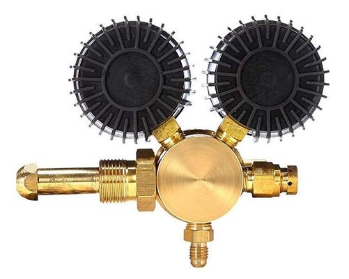 0-800 PSI Druk CGA580 Inlaat stikstofregelaar voor HVAC-suivering gemaakt van massief messing