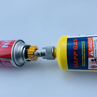 Outdoor propaan kleine tank Input Adapter voor geel BBQ camping oven branders conversie