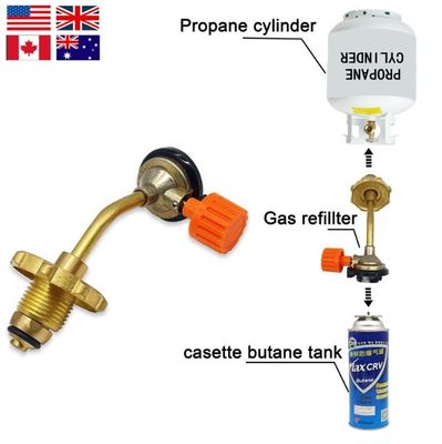 Volledigingscylindergasreservoiradapter voor butancylinders en butangascylinderkleppen