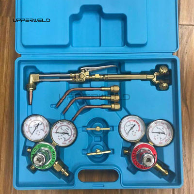 Gevormde Messing Body Draagbare Oxy Brazing Welder Tool Set met twee slang regulator meters