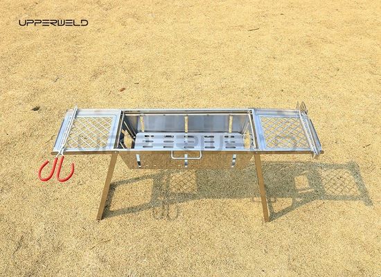 Schoon Afwerking Draagbare BBQ Outdoor Grill Opvouwbaar Roestvrij Staal Rookloos Grillen