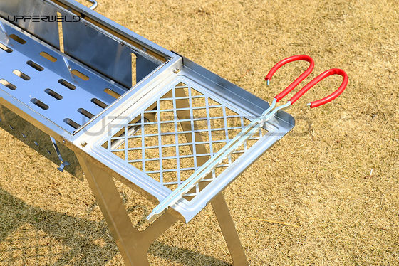 Schoon Afwerking Draagbare BBQ Outdoor Grill Opvouwbaar Roestvrij Staal Rookloos Grillen