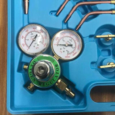 Gevormde Messing Body Draagbare Oxy Brazing Welder Tool Set met twee slang regulator meters