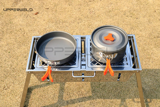 Schoon Afwerking Draagbare BBQ Outdoor Grill Opvouwbaar Roestvrij Staal Rookloos Grillen